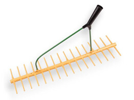Polyhark - hooihark schuin 16 tands 64 cm  dubbel model  zonder steel