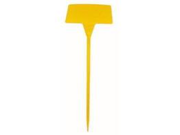 Steeketiket plast. gebogen/geel 45 x 16 x 10 cm